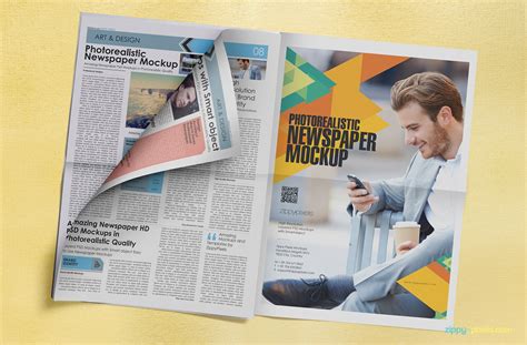 13 Photorealistic Newspapers & Advertising Mockups | ZippyPixels