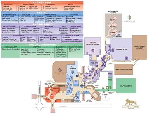 Las Vegas MGM Grand hotel map