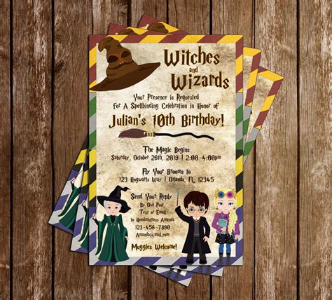 Harry Potter Birthday Party Invitations