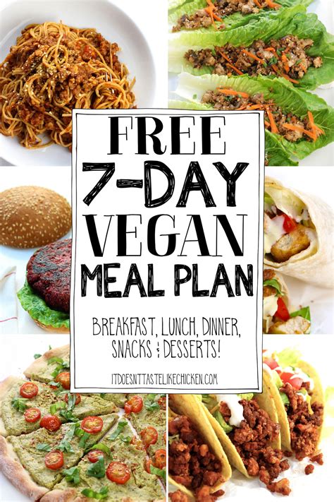 Free 7-day Easy Vegan Meal Plan! • It Doesn't Taste Like Chicken