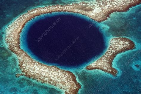 The Great Blue Hole, Lighthouse Reef Atoll, Belize - Stock Image - C049/8321 - Science Photo Library