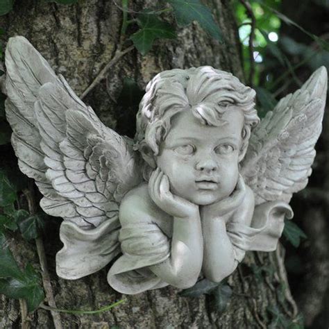 Dakota Fields Vintage Cherub Wings Open Resting Head Statue | Head ...