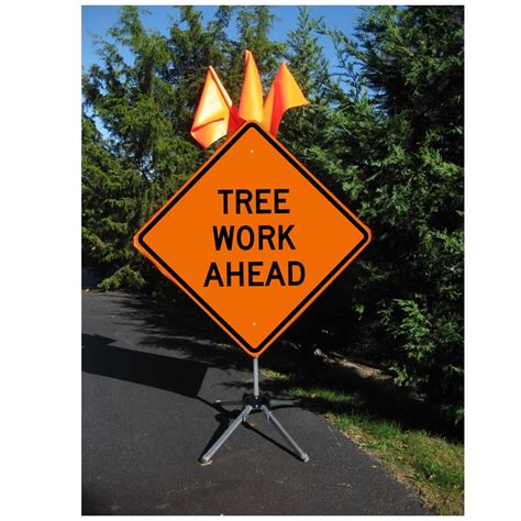 Tree Work Ahead - 48 x 48 Roll-up Sign | Arborist Supplies