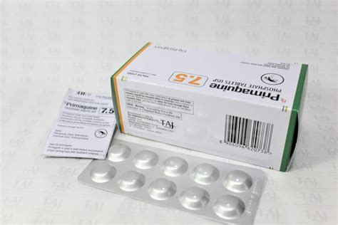 Primaquine Phosphate Tablets 7.5mg. Taj Pharmaceuticals places its main business as a ...