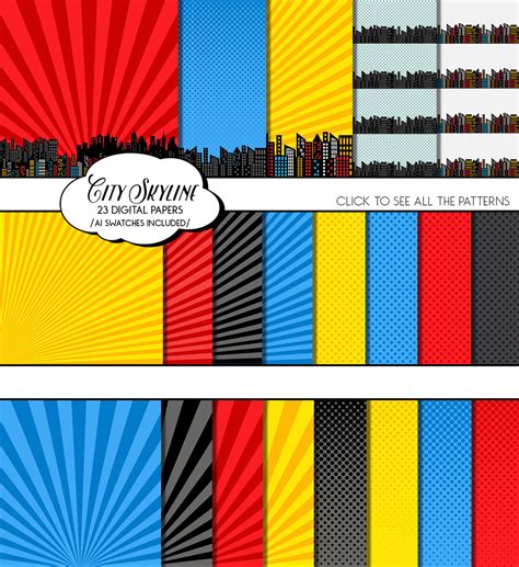 Superhero - City Skyline Vectors By StudioDesset | TheHungryJPEG.com