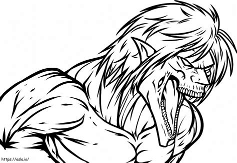 Attack Titan Eren coloring page