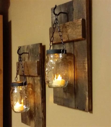 Rustic Home Decor Rustic Candle Sconce Home and Living - Etsy | Rustic ...