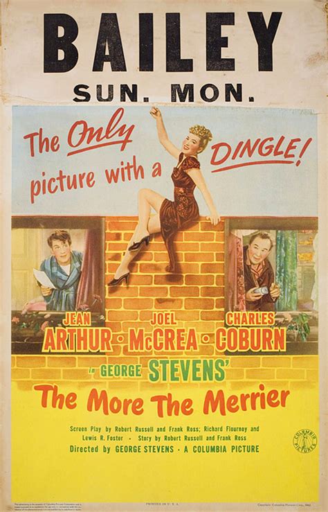 The More the Merrier Original 1943 U.S. Window Card Movie Poster - Posteritati Movie Poster Gallery