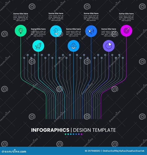 Infographic Template. Tech Tree with 7 Steps Stock Illustration - Illustration of graphic ...