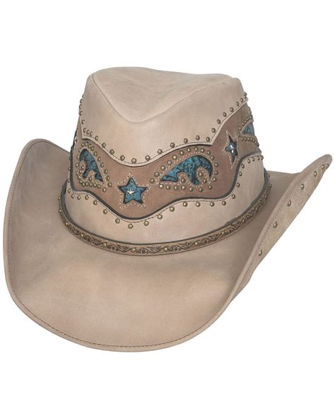 Bullhide Women's Worth It Leather Cowboy Hat , Khaki | Leather cowboy hats, Leather hats, Cowboy ...