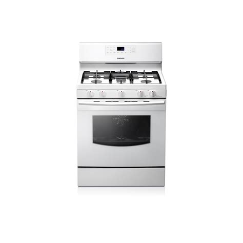 Samsung 5-Burner 5.8-cu ft Self-Cleaning Convection Gas Range (White ...