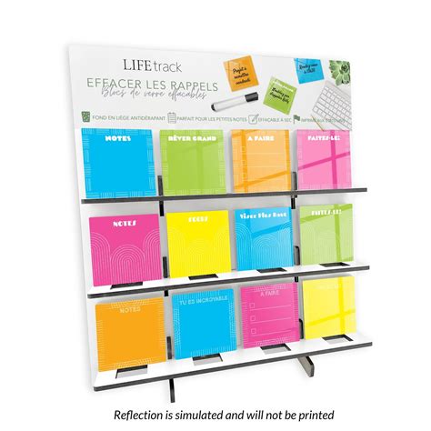 Clear Reminders French Neon Notes GCSQ Display | 18.5x20 – Clairmont and Co
