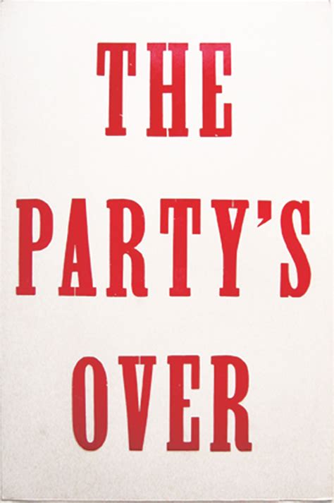 The Party’s Over1990 | GEORGE HORNER