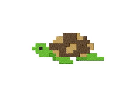 Pixel Sea Turtle Machine Embroidery Design – Blasto Stitch