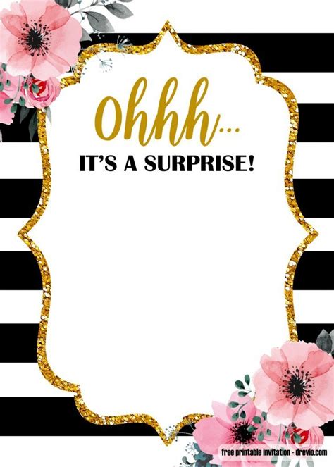 Free Printable Surprise 60th Birthday Invitations - Fillable Form 2024