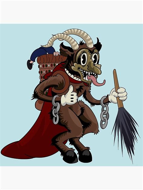 "Rubberhose Christmas Krampus vintage cartoon" Art Print for Sale by ...