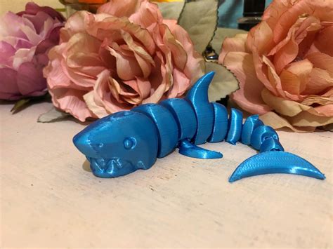 3D Customizable Print Flexi-Toys Flexi Shark Fidget Toy | Etsy