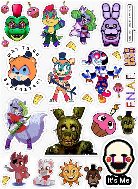 FNAF Stickers Pack of 5 - Etsy