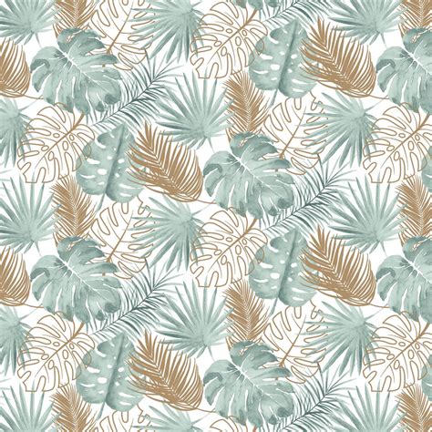 Tropical Leaves by Albany - Green - Wallpaper : Wallpaper Direct