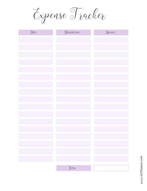 FREE Expense Tracker Printable | Customize Online