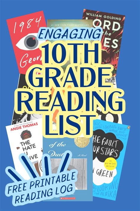 10th Grade Summer Reading List (Free Printable Summer Reading Log)