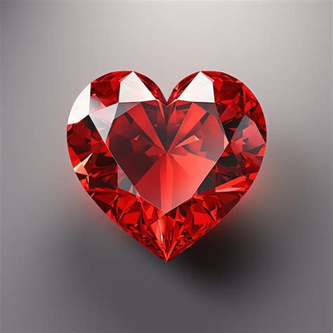 Premium AI Image | a red heart shaped diamond