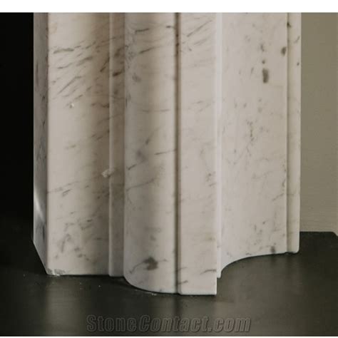 Carrara White Marble Simple Modern Fireplace from China - StoneContact.com