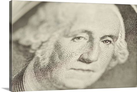 Close-up of George Washington on one dollar bill Wall Art, Canvas ...