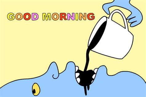 Animated Funny Good Morning Coffee GIF | GIFDB.com