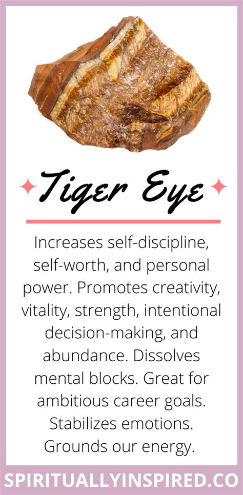 Tiger's Eye: Empowering & Lively - Spiritually Inspired in 2020 | Tiger eye, Eye meaning, Tiger