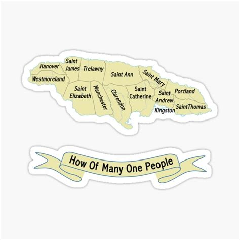 "Map of Jamaica with Jamaican Motto" Sticker by EverythingJA | Redbubble