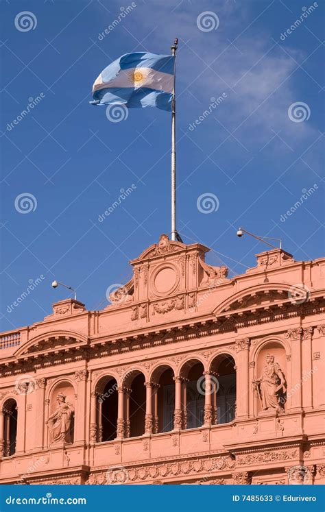 Famous Balcony in Casa Rosada Where Evita Talks Stock Image - Image of martin, flag: 7485633