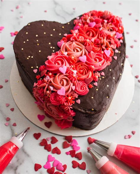 Valentine's Day Chocolate Cake Tutorial - Flour & Floral | Valentines baking, Valentine desserts ...