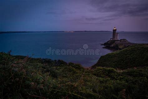 Petit Minou Lighthouse Just after Sunset in Bretagne Stock Photo ...