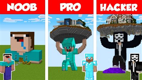 Minecraft NOOB vs PRO vs HACKER: STATUE HOUSE BUILD CHALLENGE in ...