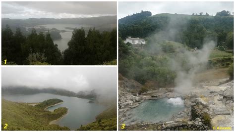 Major active volcanoes on the São Miguel Island: 1 Sete Cidades, 2 ...