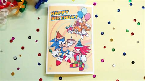 Sonic Birthday 4x6 Inch Greeting Cards With White Envelopes ...