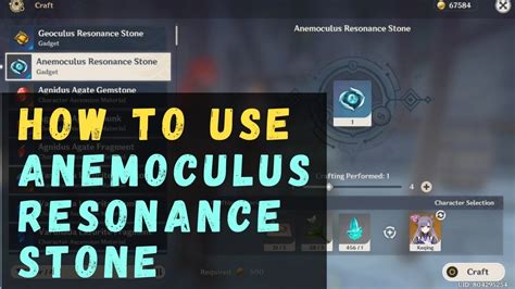 HOW TO USE ANEMOCULUS RESONANCE STONE - YouTube