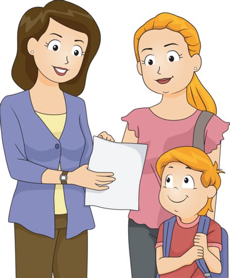 Download Transparent Conference Clipart Parent Teacher - Parent And Teacher Clip Art - PNGkit