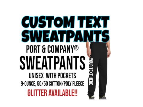 Custom Sweatpants, Personalized Sweatpants, Port & Company UNISEX ...