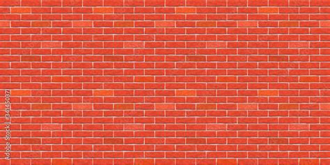 BRICK WALL RED seamless pattern background. Red, orange brick wall ...