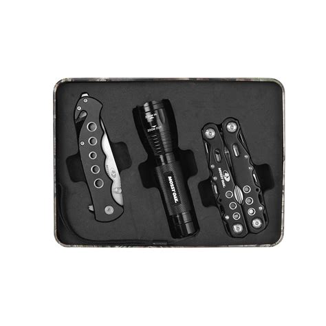 3-Piece Multi Tool Folding Pocket Knife and Focus LED Flashlight Set With Box 820909732914 | eBay