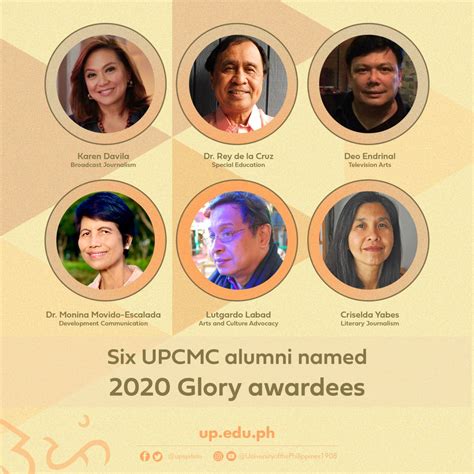 Six UPCMC alumni named 2020 Glory awardees – University of the Philippines