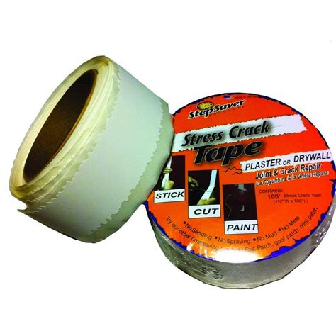 StepSaver 100 ft. x 1-1/2 in. Self-Adhesive Stress Crack Tape Roll (10 ...