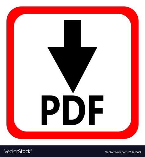 Download pdf file button isolated on white Vector Image