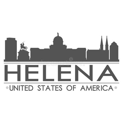 Helena Montana United States of America USA Icon Vector Art Flat Shadow ...