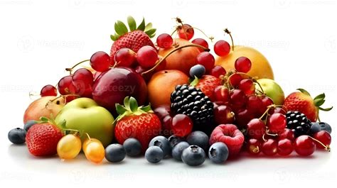 Set of fruit or various mix healthy fruit isolated on white background. Assortment of fruit ...