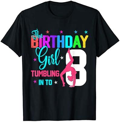 Gymnastic Lover 8th Birthday Eight 8 Years Old Gymnast Girl T-Shirt - Walmart.com