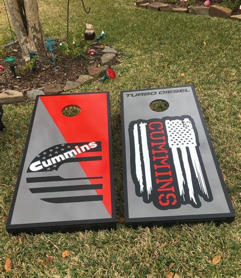 Dodge Cummins theme cornhole boards | Cornhole boards, Cornhole, Bean bag boards