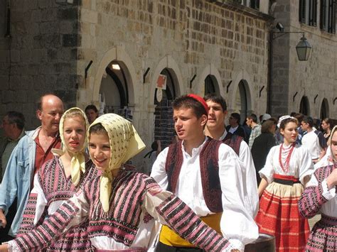 Men's and Women's Croatian Folk Costumes